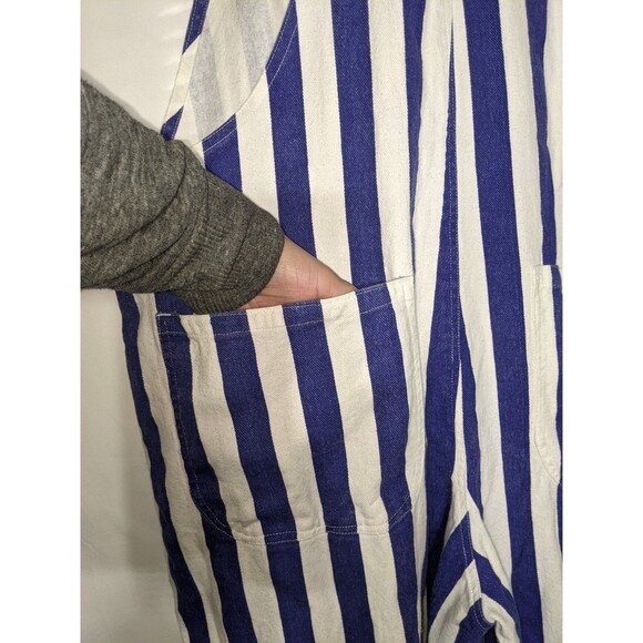Game Bibs Overalls Blue White Adult Sz 2XL Tailgate Game Day Football Sports - Picture 10 of 13